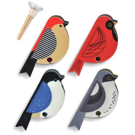 Perched Bird Sponges Set/4