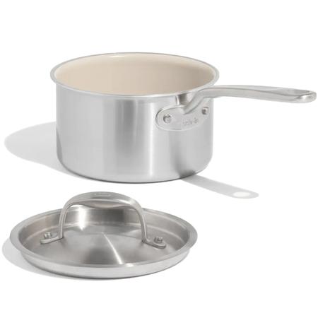 Made In Stainless-Steel Ceramic-Non-Stick Saucepan 2-qt.