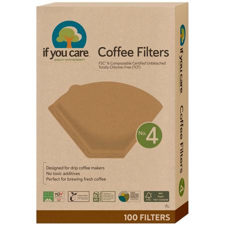 FSC-Certified Coffee Filters #4 Box/100