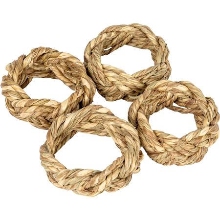 Seagrass Napkin Rings Set/4