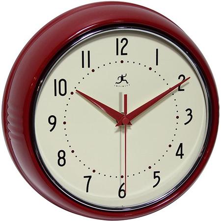 Retro Wall Clock Red