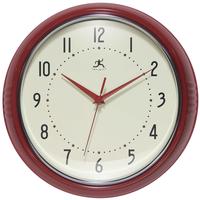 Retro Round Wall Clock Red