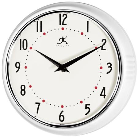 Retro Round Wall Clock White