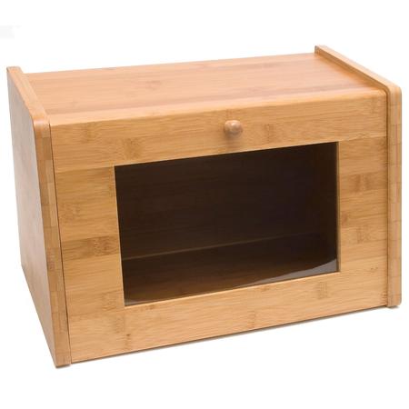 Bamboo Breadbox w/Window