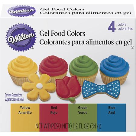 Gel Food Coloring Set/4 Primary